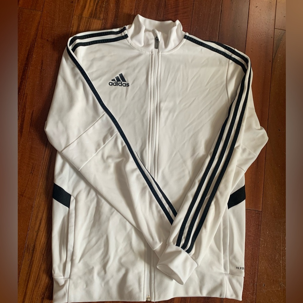 Adidas jacket with zipper on front  size medium